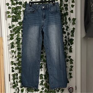 SHEIN Relaxed Fit Blue Jeans